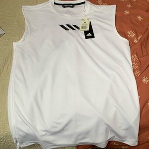 Adidas, medium, white, basketball tank